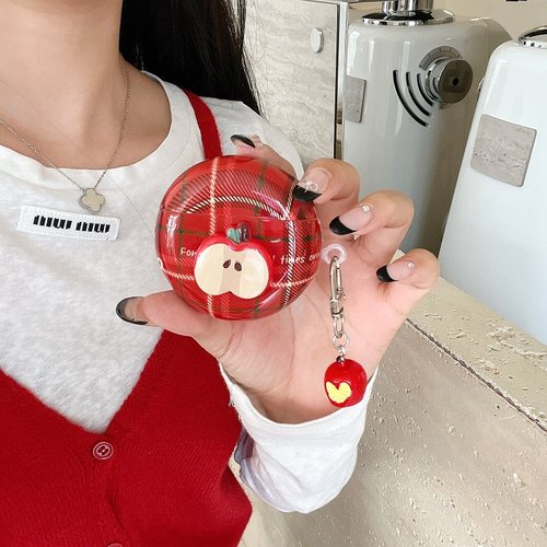 适用于华为华为clipfree保护套夹耳华为freebuds6i保护套撞色DIY立体华为红格纹LUCK5ise2保护壳4e保护壳防摔