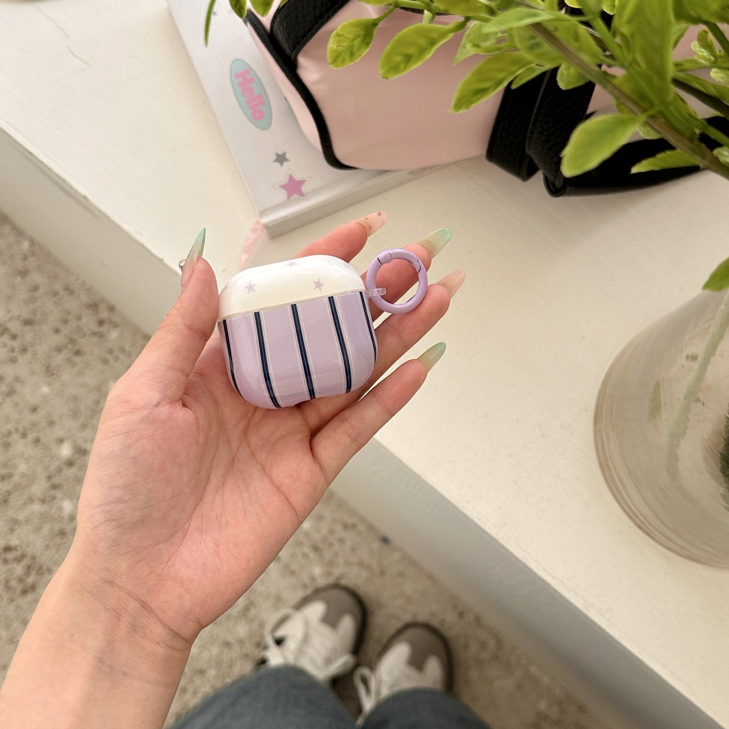 小清新条纹适用于AirPods4保护套新款airpodspro二代苹果耳机AirPods1/2/3代Pro硅胶防摔耳机套保护壳
