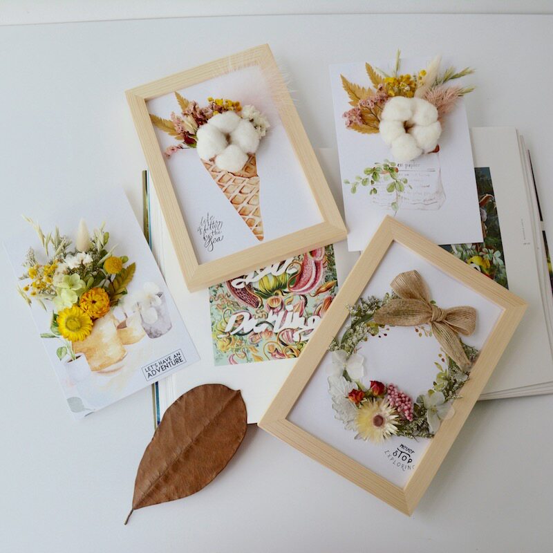 Creative Cards DIY Photo frame Dried flowers Spend eternity Birthday Card festival manual card Material package Cotton Gypsophilain the Festive supplies/Gift , Greeting Cards/Card  category - from Buy2taobao.com to provide professional Taobao agent buy service