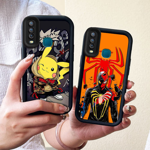 适用vivo1902国际版手机壳vivo1904海外版vivo2010气囊防摔软保护套个性创意卡通可爱男女情侣新款