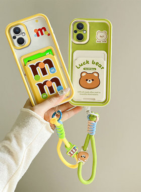 适用OPPO Reno7Z 5G手机壳Reno8Z 5G卡包Reno8Lite防摔CPH2343可插卡软CPH2457全包边保护套个性创意卡通新款