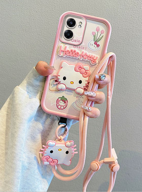 适用OPPO A77 5G海外版手机壳CPH2339国际版气囊防摔软全包边挂脖绳子保护套卡通个性创意可爱男女情侣新款