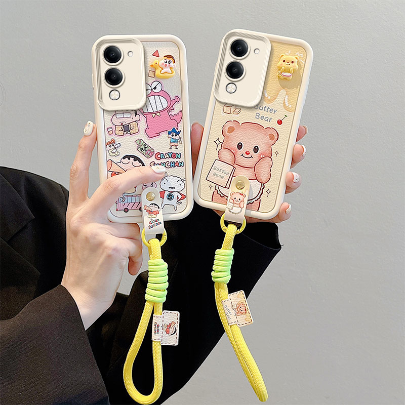 适用Vivo Y04海外版手机壳Y29S 5G气囊防摔软Y19e 4G国际版保护套个性创意立体卡通可爱男女情侣新款