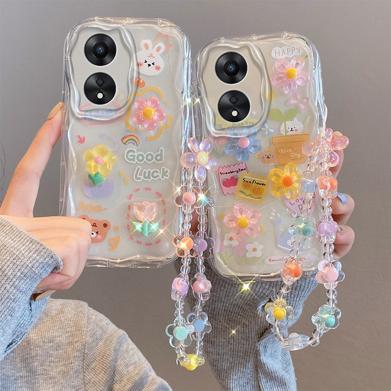 适用OPPO A60 4G海外版手机壳防摔CPH2631国际版硅胶软保护套透明立体卡通创意潮女新款