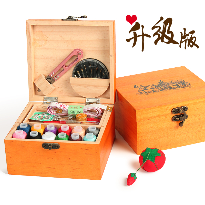 手工家用彩色迷你可爱便携针线盒