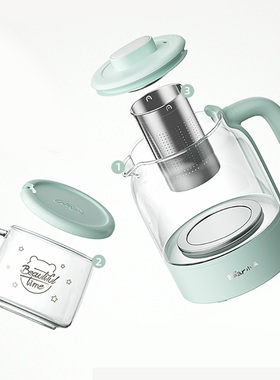 原装小熊养生壶配件YSH-P08G7玻璃壶体玻璃杯硅胶杯盖不锈钢滤网