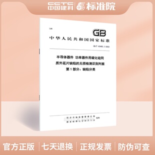 无损检测识别判据 43493.1 功率器件用碳化硅同质外延片缺陷 第1部分：缺陷分类 2023半导体器件