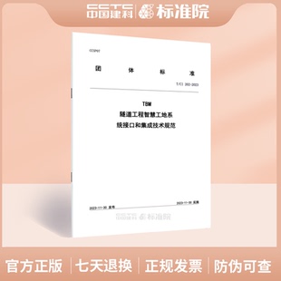 2023TBM 202 隧道工程智慧工地系统接口和集成技术规范