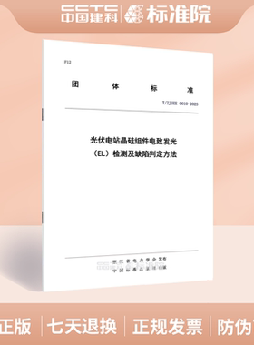 T/ZJSEE 0010-2023光伏电站晶硅组件电致发光（EL）检测及缺陷判定方法