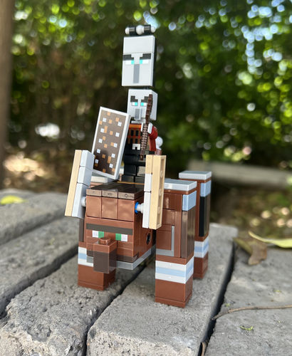 我的世界劫掠兽掠夺者积木玩具