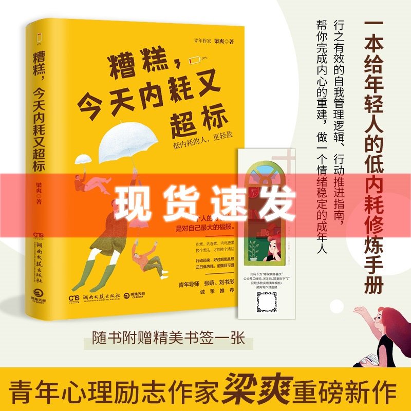 现货【赠书签】糟糕,今天内耗又超标 人气心理励志作家梁爽重磅新作