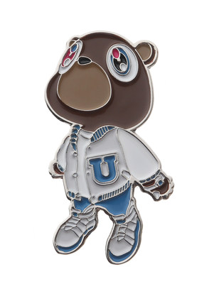 Kanye West Graduation Bear Dropout Pin Badge 辍学熊胸章徽章