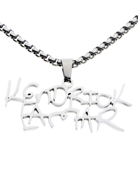 Kendrick Lamar Name Logo Hip Hop Pendant Chain Necklace