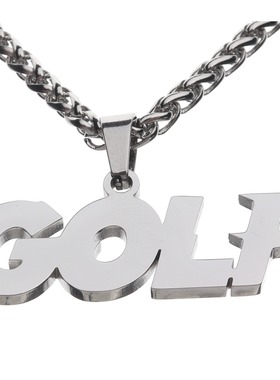 欧美男女嘻哈个性情侣吊坠项链