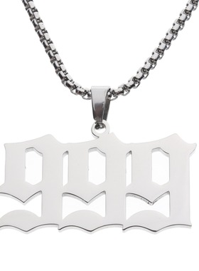 Juice WRLD 999 old necklace欧美男女嘻哈个性吊坠项链