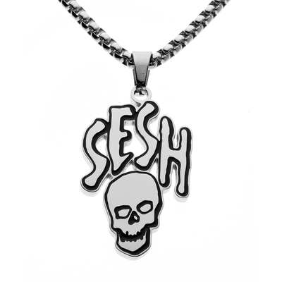 TeamSESH sesh skull Hip Hop Pendant Chain Necklace 项链