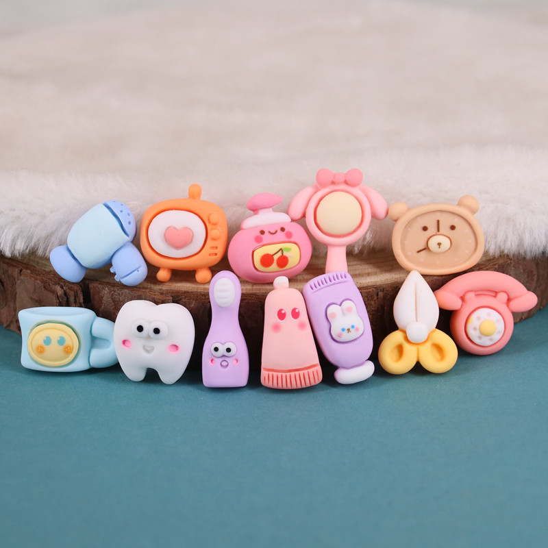 卡通可爱洗护小家电树脂配件diy奶油胶手机壳材料头饰品发夹辅料
