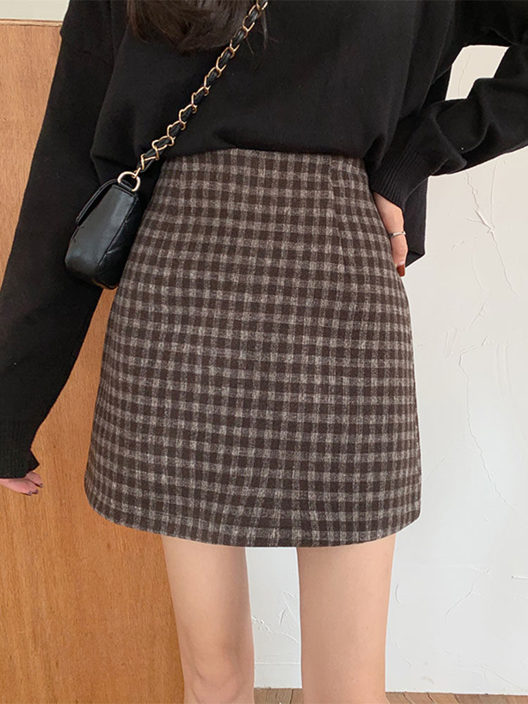 冬季裙子女半身搭配大衣格仔裙女半身h裙半身格格裙女半身秋冬在类目 女装/女士精品, 半身裙中 - 来自Buy2taobao.com提供专业的淘宝代购服务