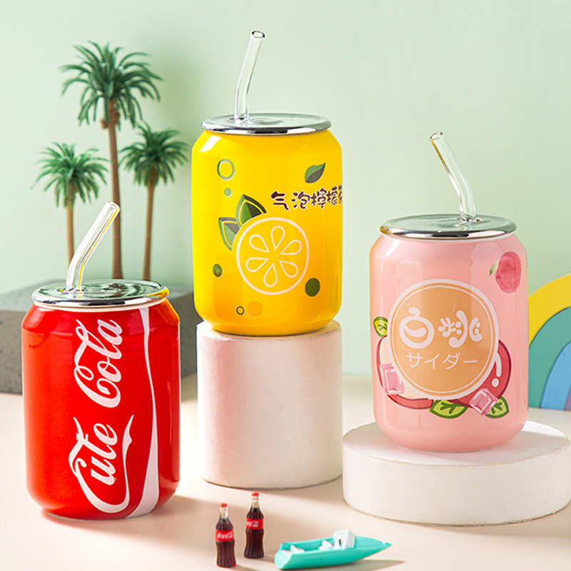 夏季水杯可爱可乐杯带盖吸管杯家用果汁饮料杯网红冷饮杯2025新款,餐饮具,吸管杯,淘宝优惠券,粉丝福利购,淘宝优惠卷