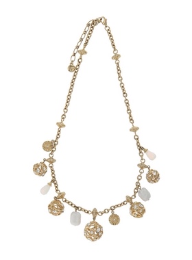 artini雅天妮镀金镂空圆球项链多吊坠项链