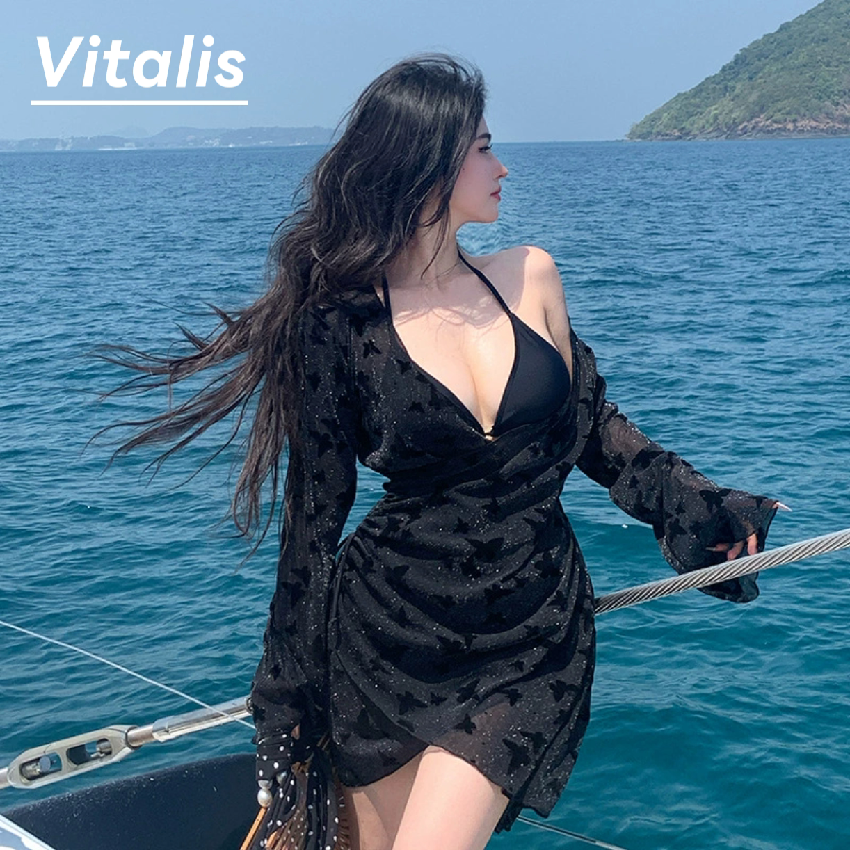 Vitalis大码长袖遮肉比基尼