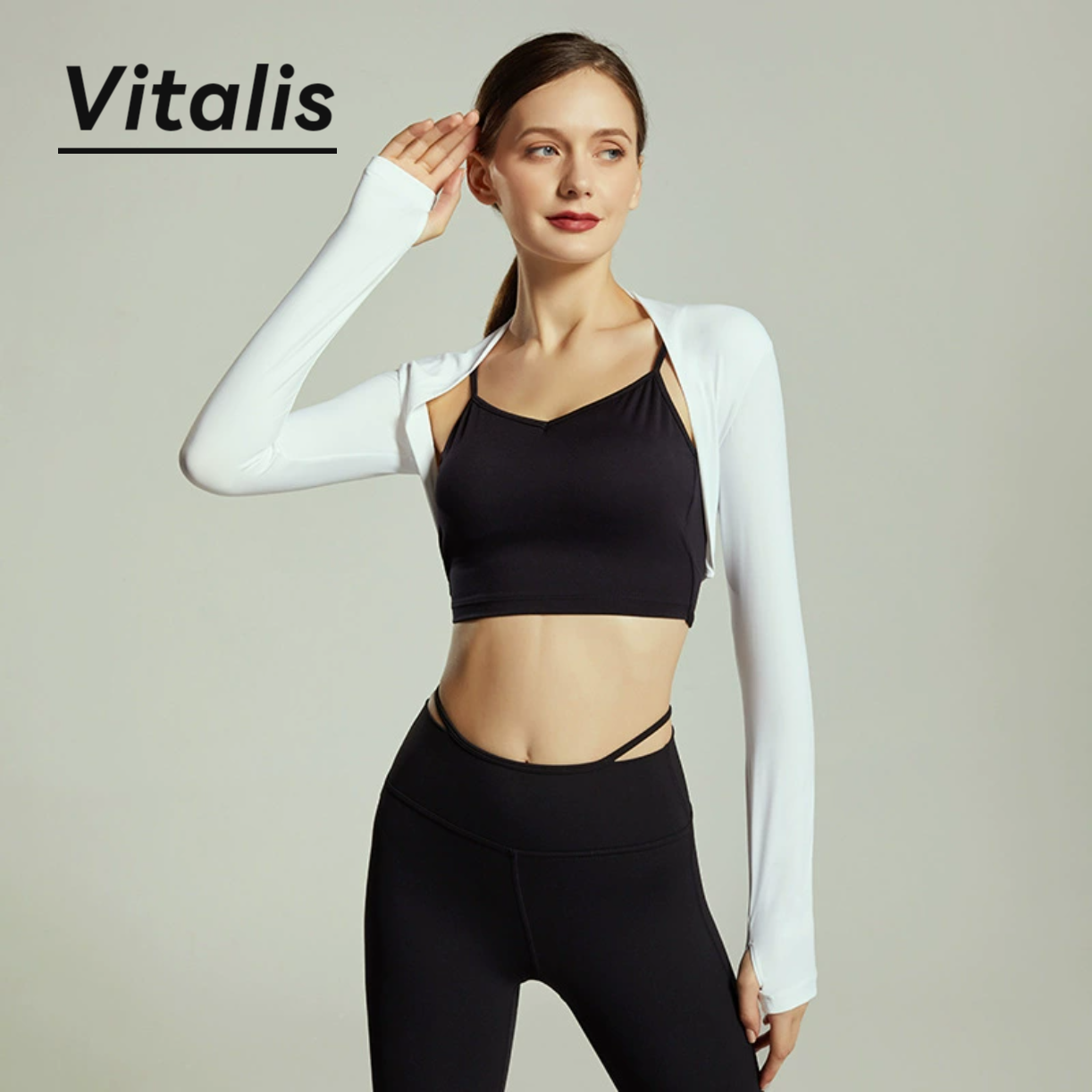 Vitalis瑜伽开衫短款可外穿