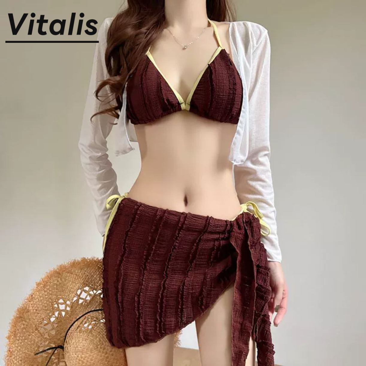 Vitalis性感泳衣女士薄款泳装