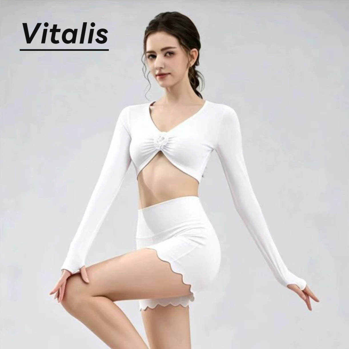 Vitalis瑜伽玫瑰长袖套装女