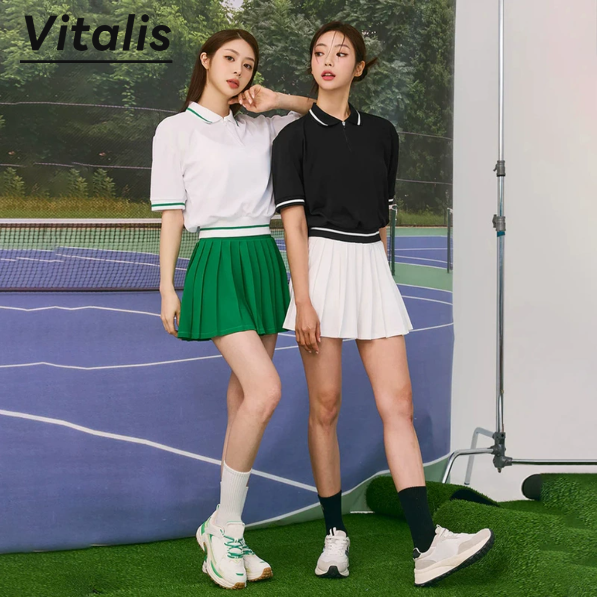 Vitalis新款百褶运动网球短裙