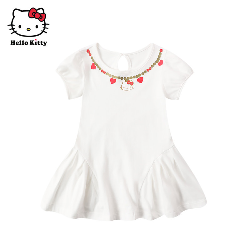 清仓Hello Kitty童装女童短袖纯棉连衣裙洋装时尚公主裙图片