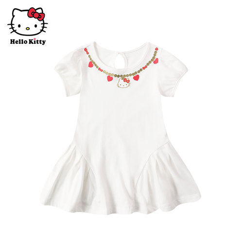 清仓Hello Kitty童装女童短袖纯棉连衣裙洋装时尚公主裙