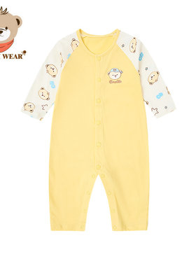 清仓Cutebi Wear男童春季纯棉长袖连身装游戏装婴儿爬服连体衣