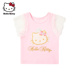 卡通圆领短袖 Hello Kitty凯蒂猫女童蕾丝袖 T恤甜美可爱风