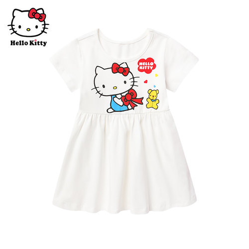 hellokitty圆领小童棉公主裙子
