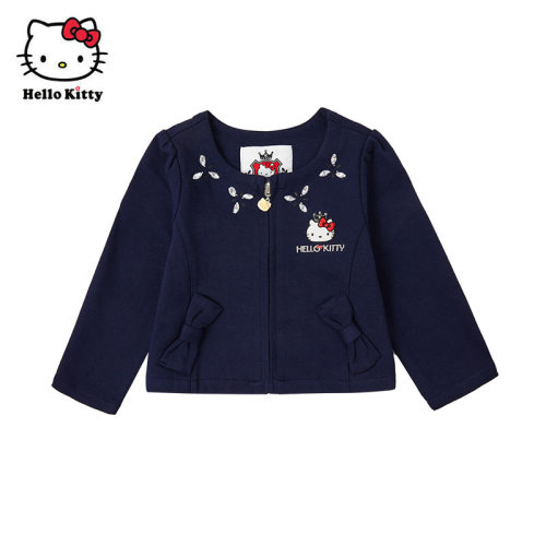 Hello Kitty童装女童春款开衫外套拉链衫小外套