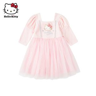 Hello 女童春款 礼服裙连衣裙子儿童公主裙洋装 Kitty童装
