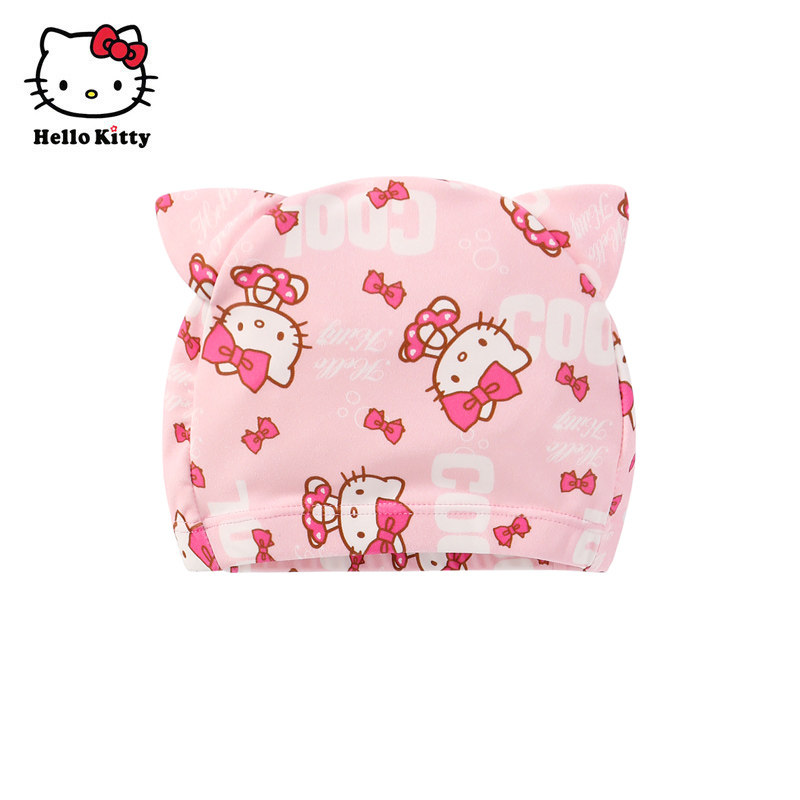 Hello Kitty卡通印花泳帽女童可爱松紧款游泳帽子,童装/婴儿装/亲子装,泳帽,淘宝优惠券,粉丝福利购,淘宝优惠卷
