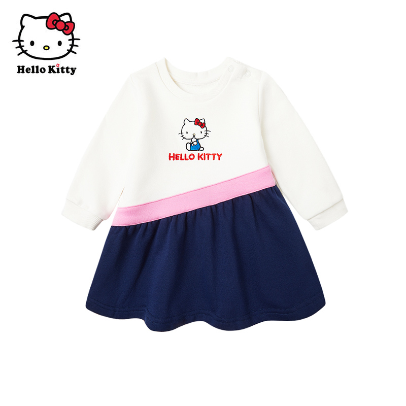 Hello Kitty凯蒂猫童装女童连衣裙春秋款儿童长袖裙子洋装