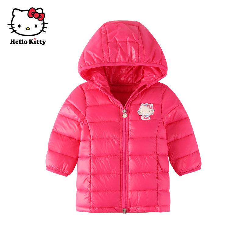 Hello Kitty凯蒂猫女童连帽轻薄羽绒服中长款羽绒外套白鸭绒,童装/婴儿装/亲子装,羽绒服,淘宝优惠券,粉丝福利购,淘宝优惠卷