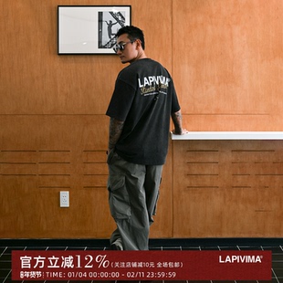 LAPIVIMA COLOR SERIES WASHED PRINED TEE夏日多色水洗印花T恤衫