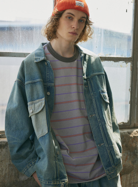 LAPRIMA  DENIM GREASE JACKET日系复古牛仔夹克水洗油污外套