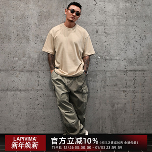 CARGO TONED 裤 拼接工装 PANTS WASHED BLOCK COLOR TWO LAPIVIMA