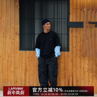 LAYERED 圆领长袖 SHIRT 层次衬衣袖 卫衣休闲日系秋 TEE LAPIVIMA