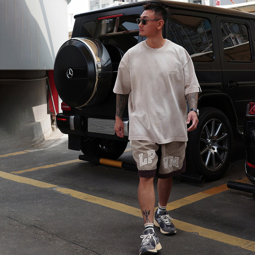 LAPIVIMA DYED WASHED PEARL SAIL SHORTS染色水洗珠帆短裤沙滩裤