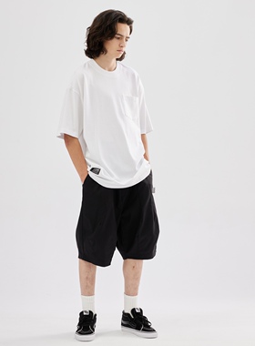 LAPRIMA  BLANK SILVADUR 新疆棉纯色口袋T恤日系短袖吸湿抗菌