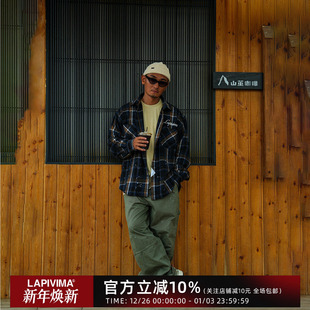 SPLASH SHIRT INK OVERSIZED 泼墨格纹廓形衬衣 PLAID LAPIVIMA