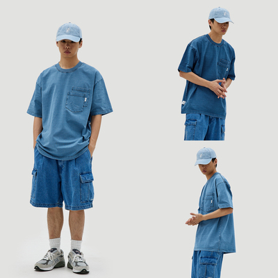 LAPRIMA水洗牛仔短袖