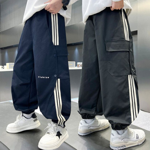 中大童休闲工装裤春秋季