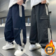 裤 加厚一体绒儿童裤 秋冬款 男童加绒工装 2025新款 冬装 子男孩休闲裤