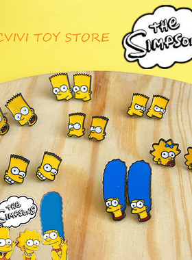 尼克微微 美国卡通辛普森合金饰品耳钉耳饰